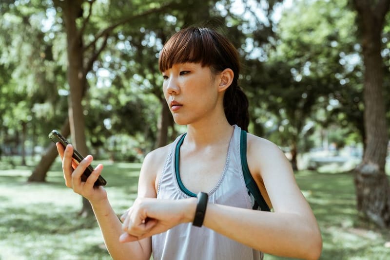 A health and wellness app open on a smartphone